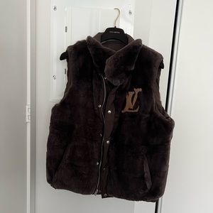 AUTHENTIC Men’s Vintage Louis Vuitton Rabbit Fur reversible vest